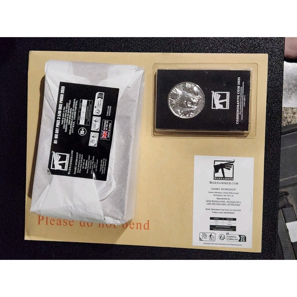 Warhammer Day 2025 Dice Pouch With Commemorative‎ Art Print And Silver Coin